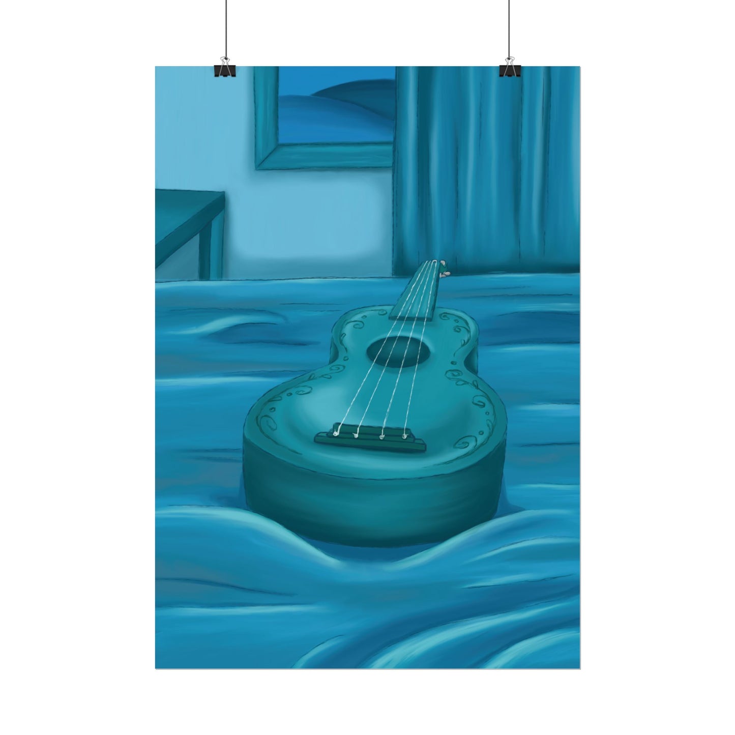Kunst Poster Print - Ukulele Blue