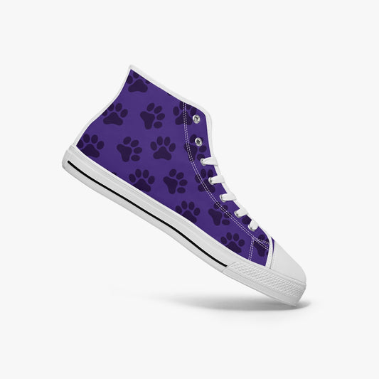 Hoge canvas sneaker - Purple Paws