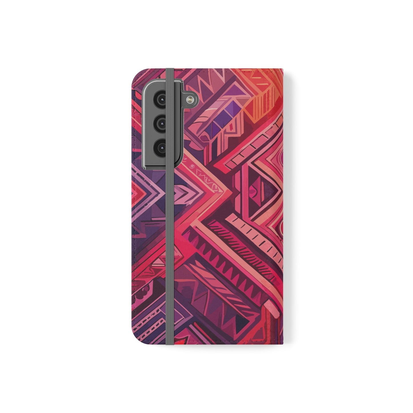 Samsung Flip Case - Pink Tribal Pattern