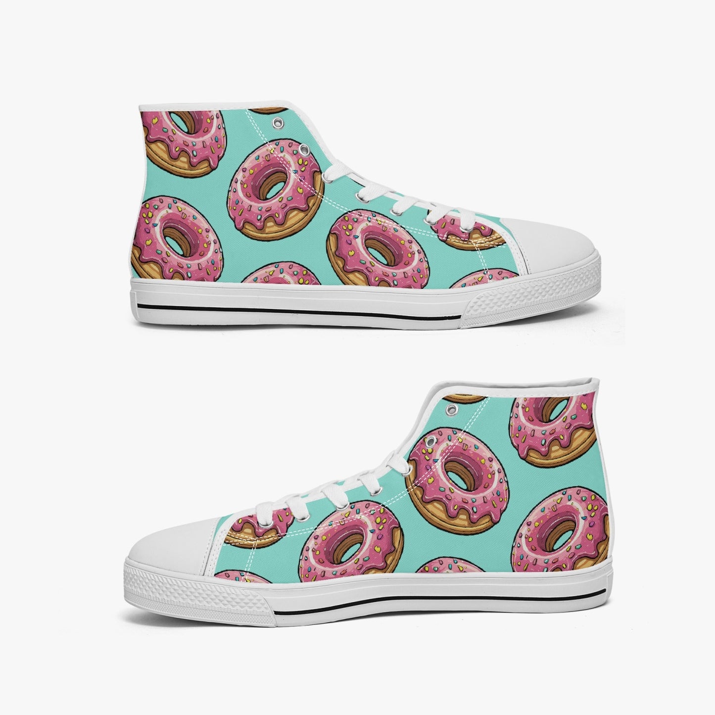 Hoge canvas sneaker - Pink Doughnuts