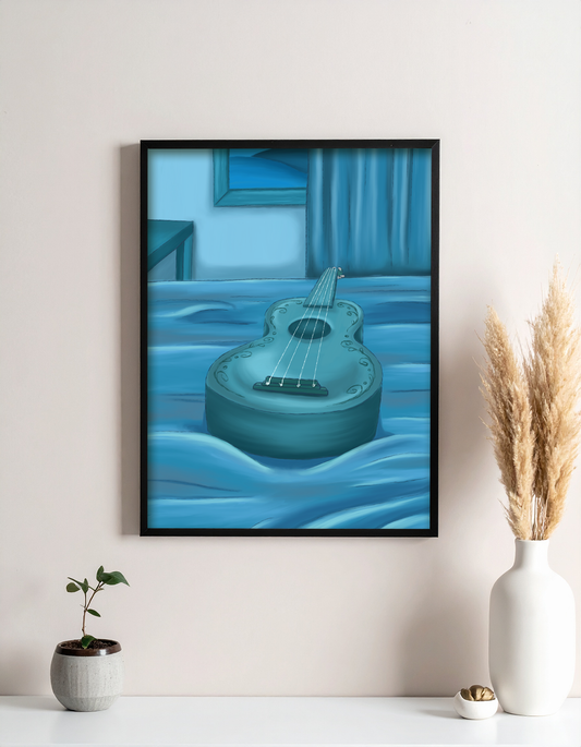 Kunst Poster Print - Ukulele Blue