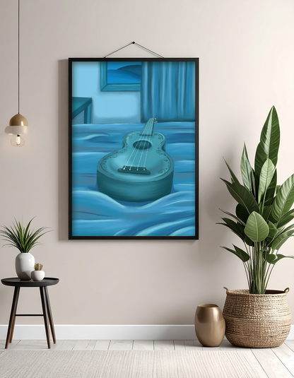 Kunst Poster Print - Ukulele Blue