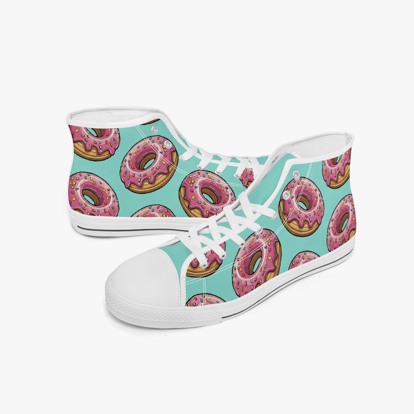 Hoge canvas sneaker - Pink Doughnuts