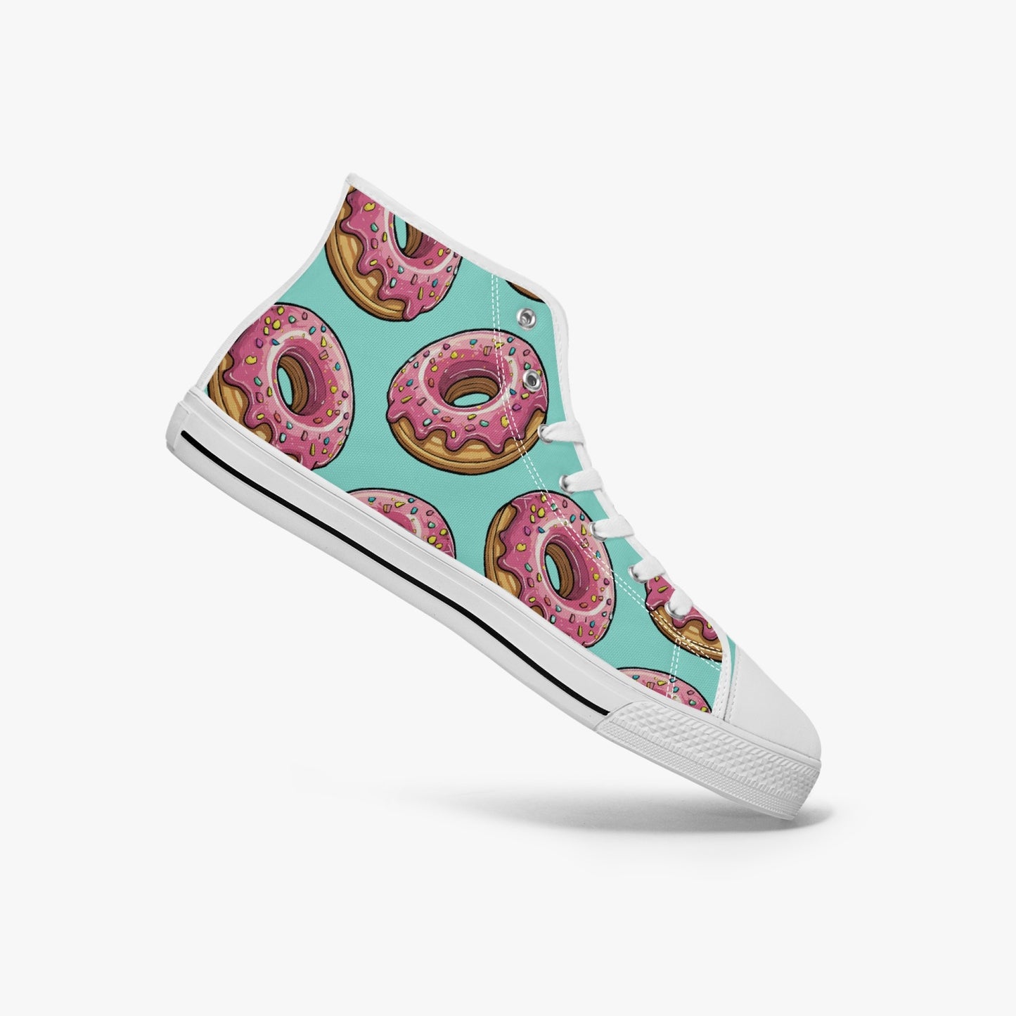 Hoge canvas sneaker - Pink Doughnuts