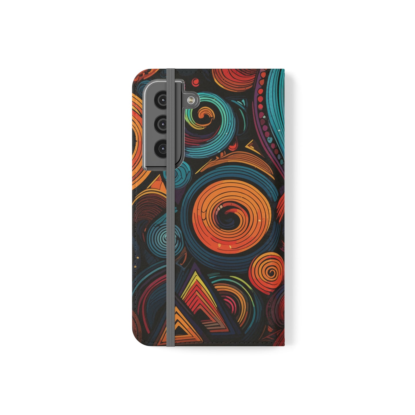 Samsung Flip Case - Vibrant Spirals