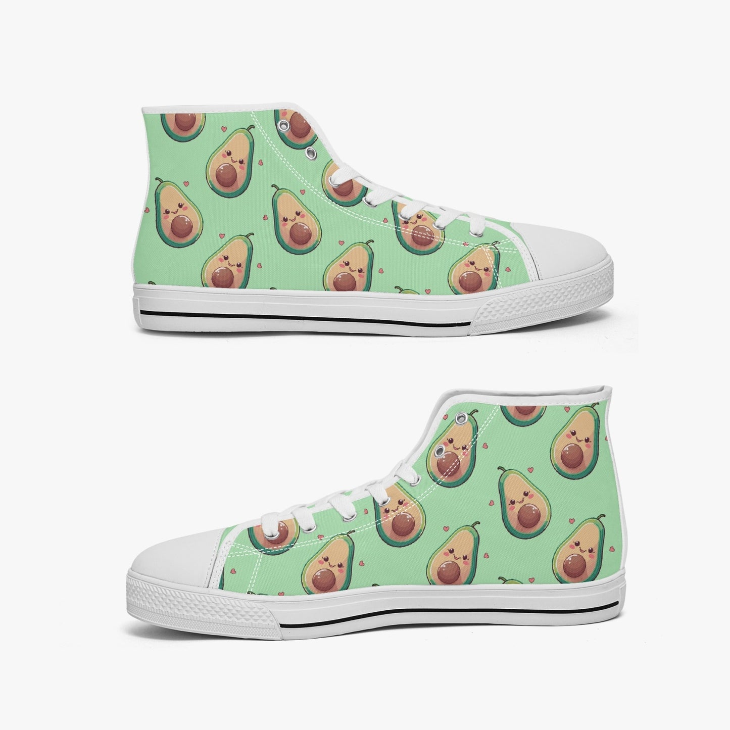 Hoge canvas sneakers - Cute avocado's