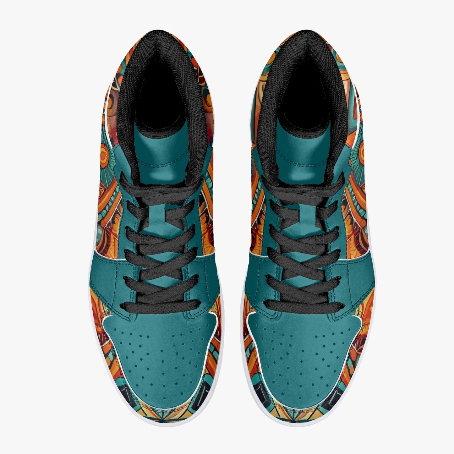 Hoge kunstleren sneakers - Vibrant Tribal #1