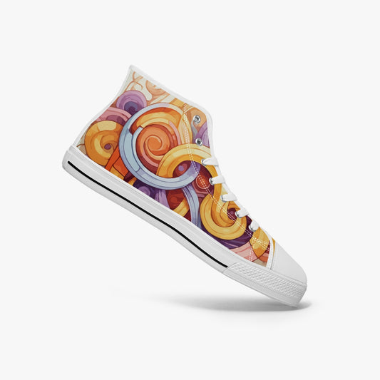 Hoge canvas sneaker - Colourful Knots